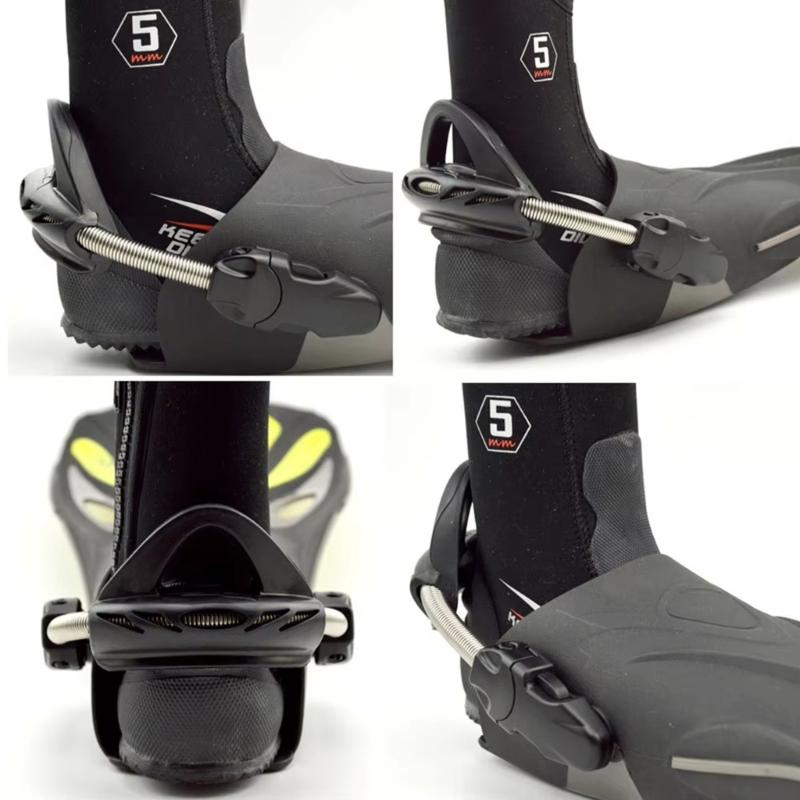 Stainless Steel Swim Fin Strap for Diving and Snorkeling with Adjustable Buckles, Steel Flippers Strap for Water Sport
