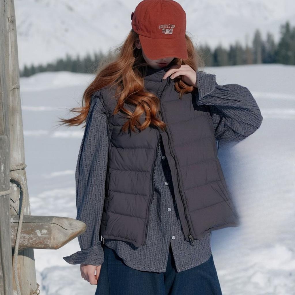 DIMANAF 2026 Autumn Winter Women Parkas Vest Coats Short Jackets Sleeveless Thick Warm New Outerwear Solid