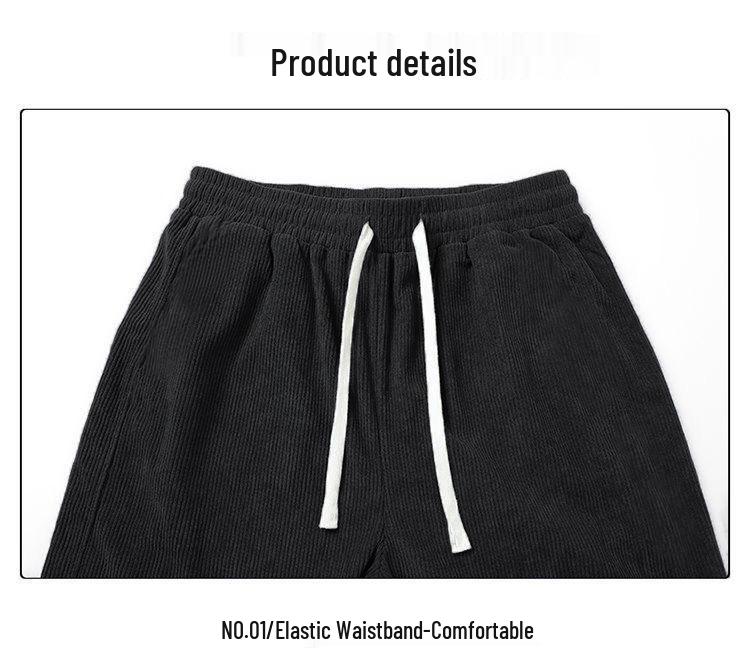 Women's High Waist Corduroy Joggers - Casual, Plus Size, Versatile Sweatpants