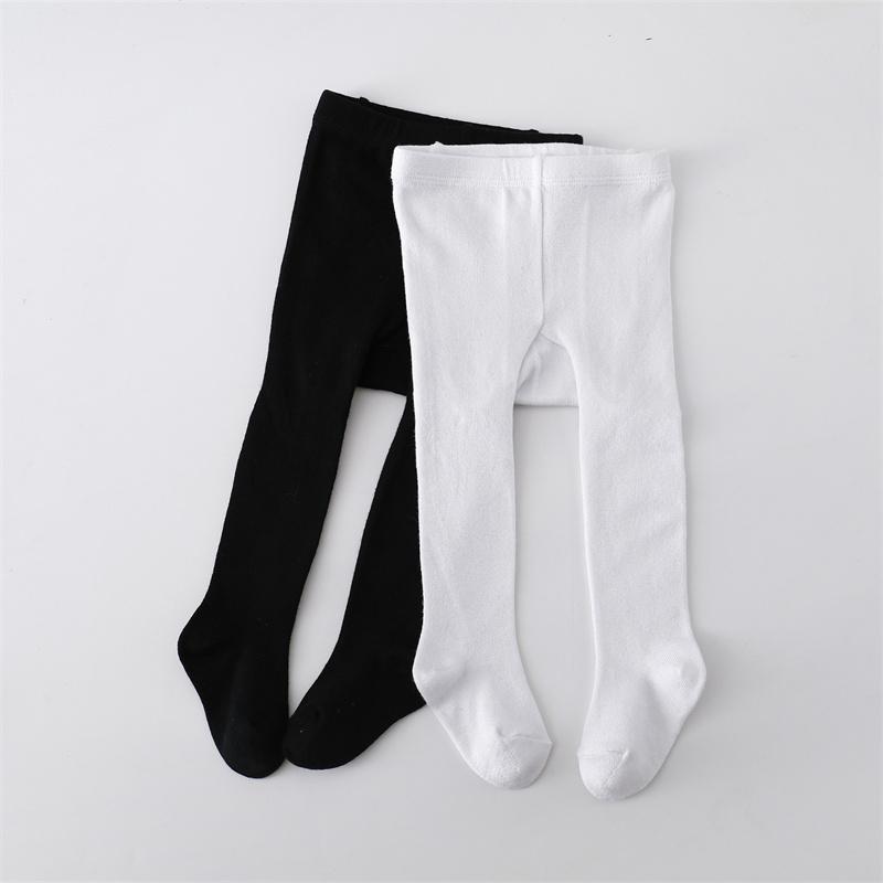 Newborn White Black Tights For Baby Knitted Stockings for Girls Cotton Infant Tights For Girls Casual Toddler Pantyhose Autumn Spring