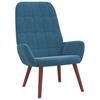 Recliner Chair with Ottoman Blue Velvet