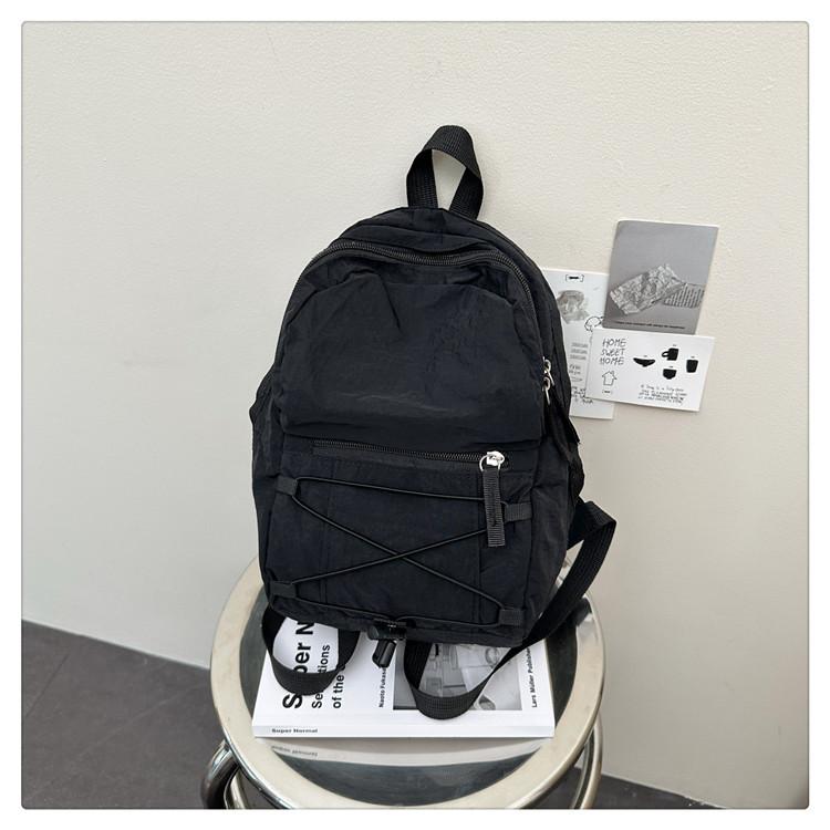 Schoolbag Outdoor Leisure Color Contrast Tide Brand Backpack Lightweight Travel Drawstring Storage Backpack Going Out Cycling Sports Mountaineering
