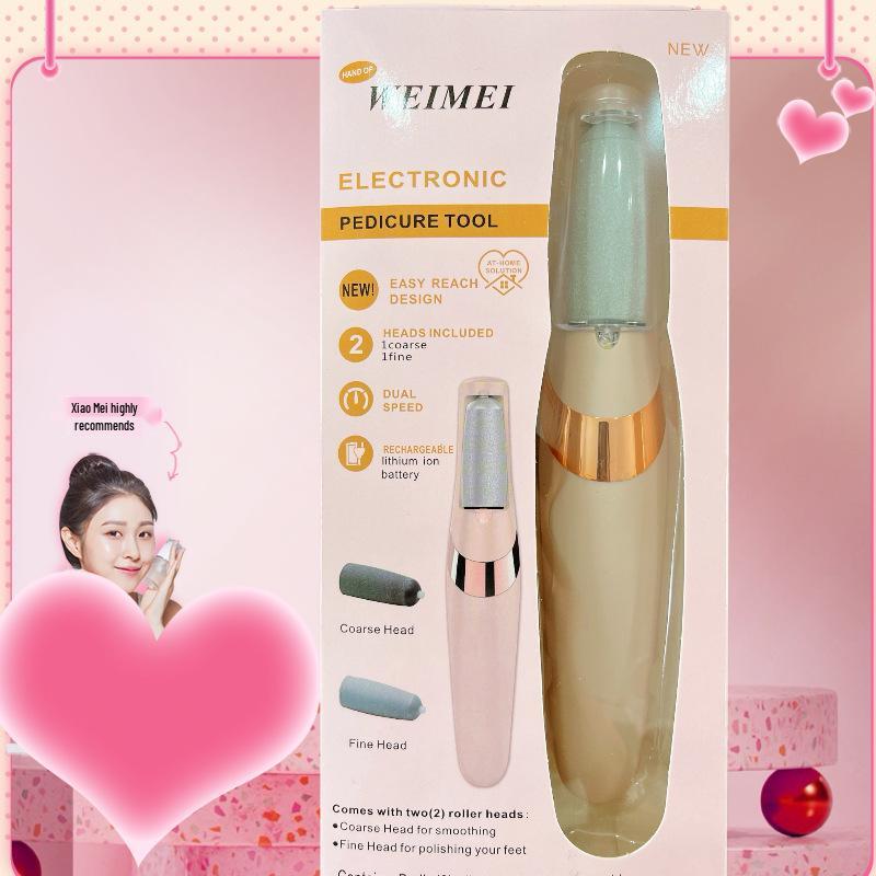 2-Speed USB Rechargeable Electric Foot Grinder for Callus Removal and Pedicure