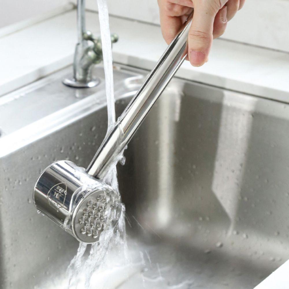 Rust-proof Dual-head Use Meat Tenderizer Stainless Steel Meat Knocker Meat Beat Hammer Pork Chop