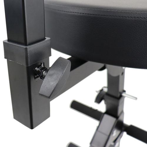 AOUGN Guitar Chair with Backrest, Adjustable Height, Guitar Hanger, for Musicians and Drum Thrones, Soft and Comfortable, Easy Assembly (Black) (Black