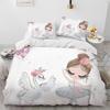 Girls Ballet Dance Duvet Cover Three-Piece Bedding 3D Printed Sheet Quilt Cover Pillowcase