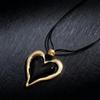 Fashion black rope metal love pendant necklace alloy pendant women's simple versatile item