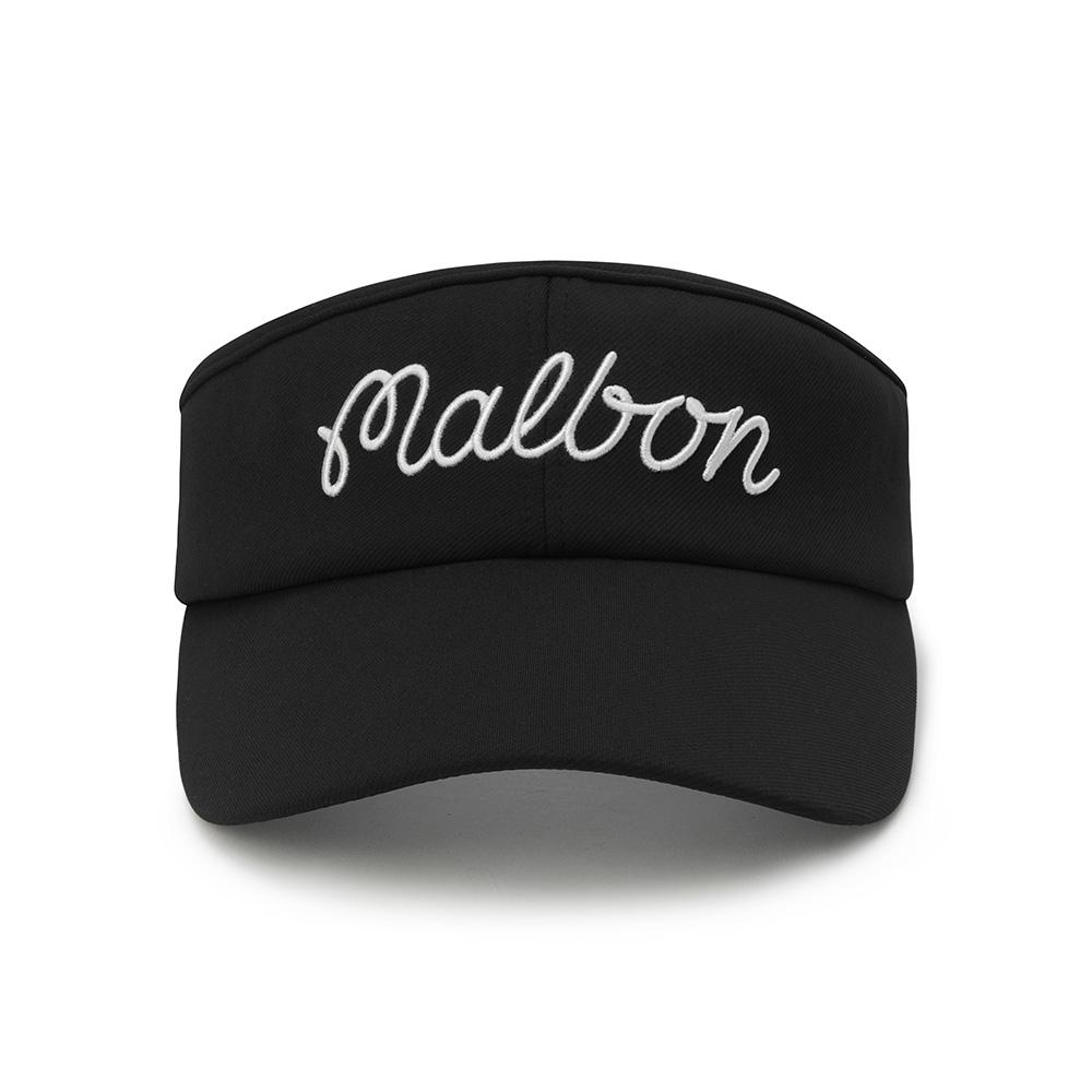 MALBON GOLF Women'S Detachable Ribbon Visor Black (Woman)