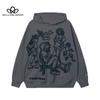 Y2K Graffiti Street Leisure Sport Hanorac cu desene animate imprimate Pulover Hip Hop Bărbați și femei