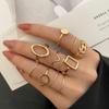 10-Piece Star and Moon, Heart, and Leaf Knuckle Ring Set - Creative Retro Women's Rings