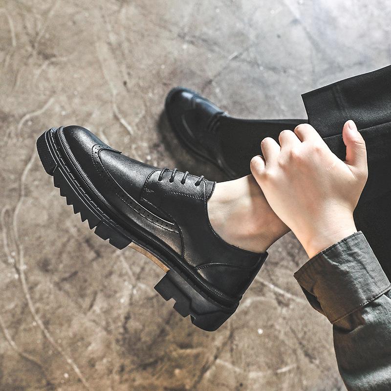 Herren Frühling und Herbst kleine Lederschuhe Brock Business und Freizeit Britischer Stil vielseitig atmungsaktiv formelle Herrenschuhe 6205-J