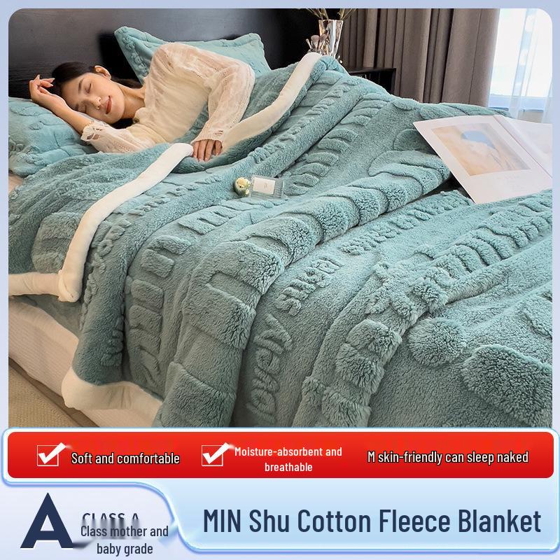 Class A Carved Winter Coral Fleece Blanket - Warm, Multifunctional Gift Blanket