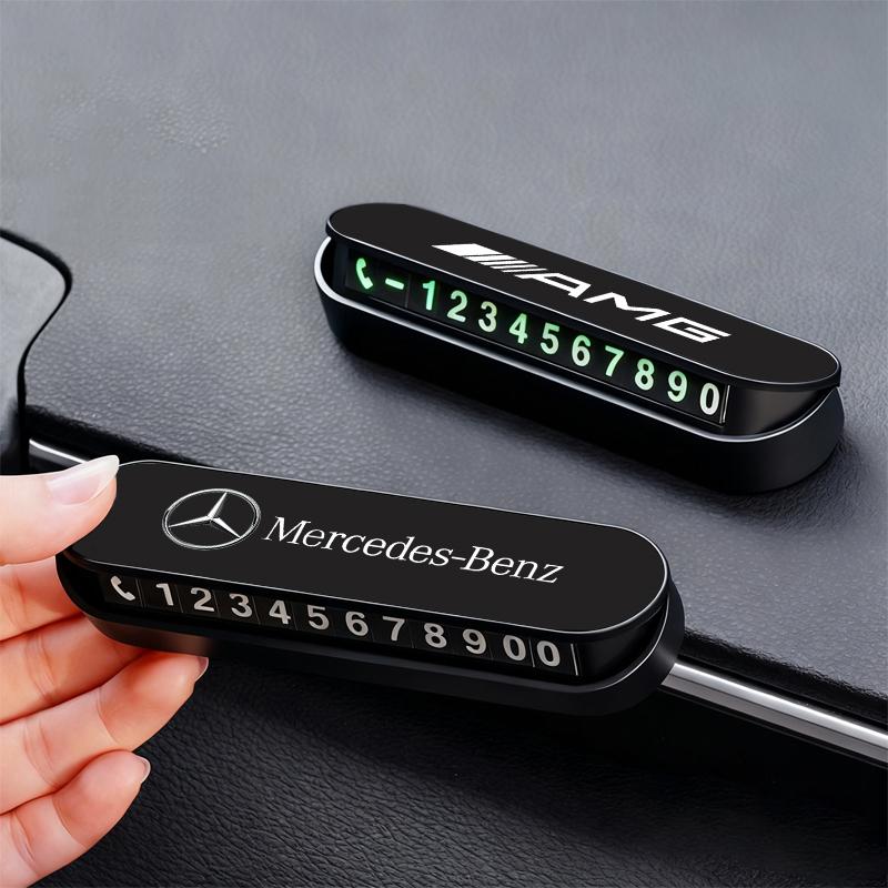Car Temporary Parking Phone Number Plate Digital Sticker For Mercedes Benz AMG W223 W213 W206 W464 W247 W167 W166 W222 W205 W204 PF1