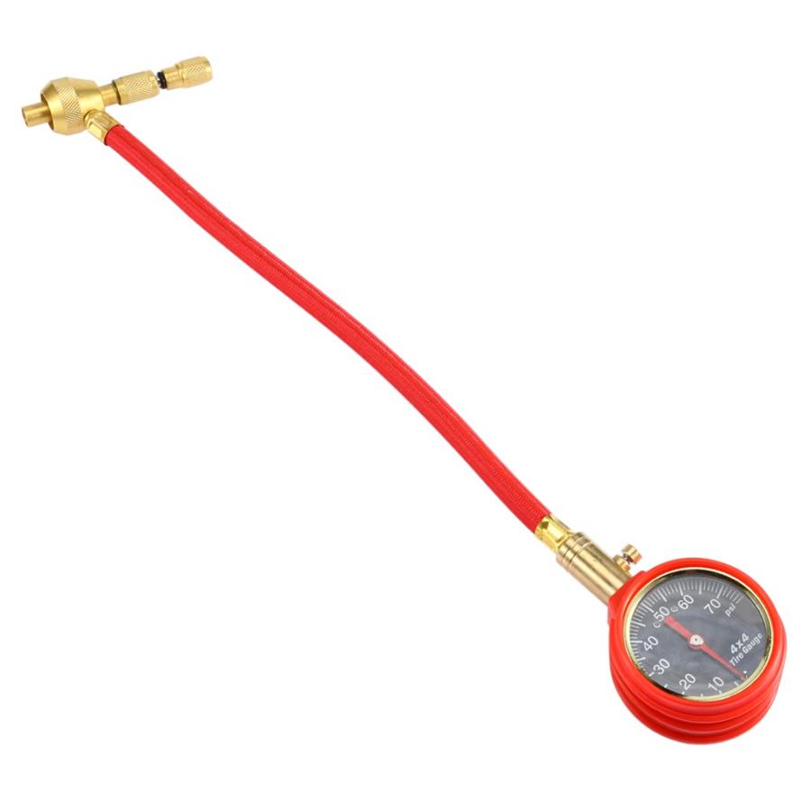 0-75PSI Tyre Deflator Rapid Tire Air Pressure Gauge Pointer Type Dial Valve Tool
