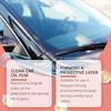 120ml Homonth Car Glass Glossy Powerful Car Windshield Cleaner Oil Film Remover Car Window Glass Cleaner Removes Dirt Car Cleaning Brush