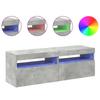 Fernsehschrank Mit LED-Licht 2 Stück, Klappaufbewahrung Fernsehschrank, Aufbewahrungssideboard, 60x35x40 Cm