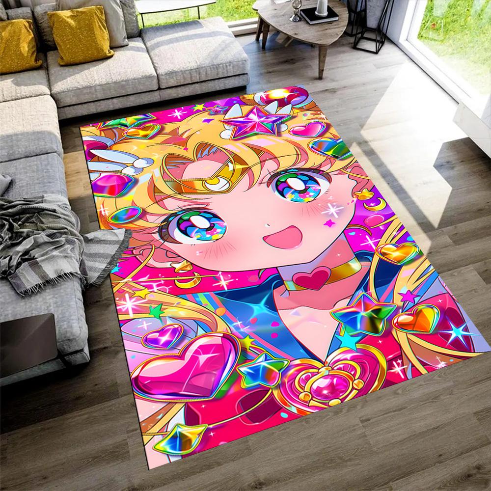 Sailor Moon Magic Carpet Perfect for Game Room Decorate Room Balcony Playrooms Antislip Carpet Decorate Offices Best for Christmas