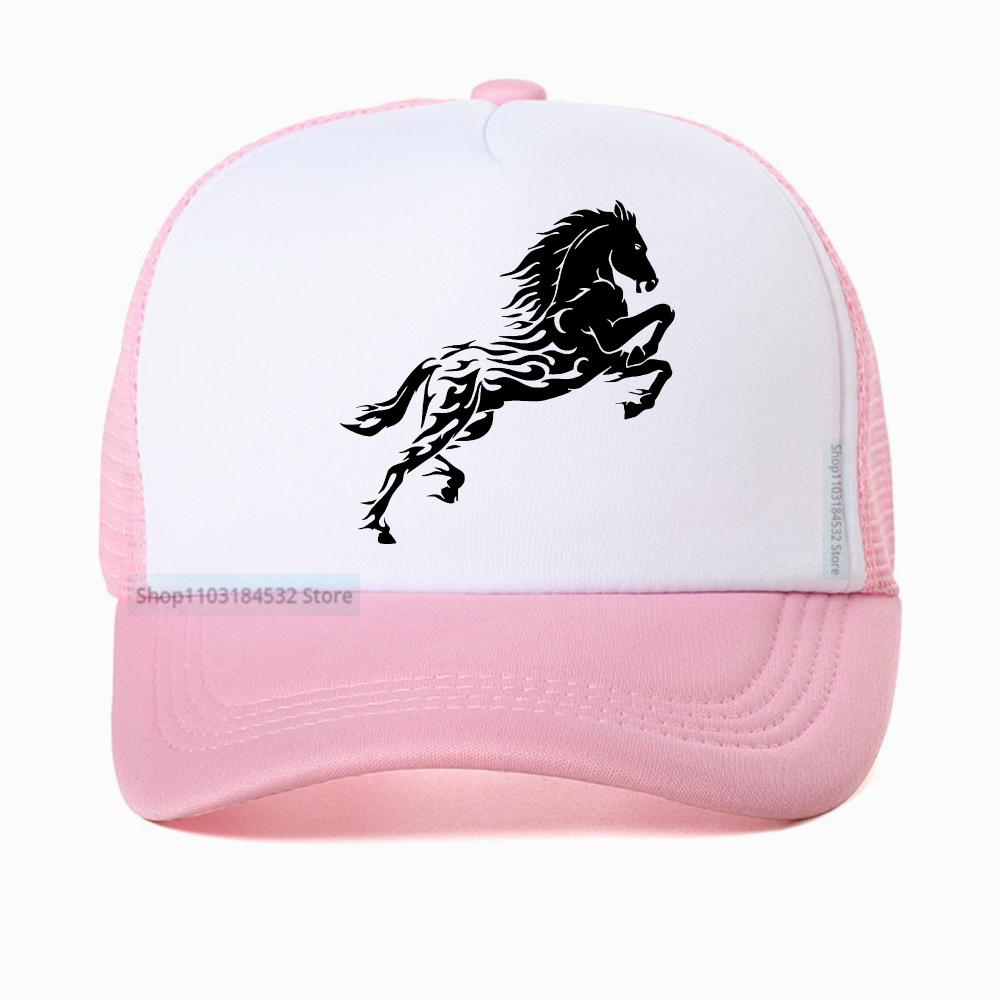 Handsome Horse Unisex Baseball Net Cap Spring Summer Outdoor Adjustable Breathable Sunscreen Hat