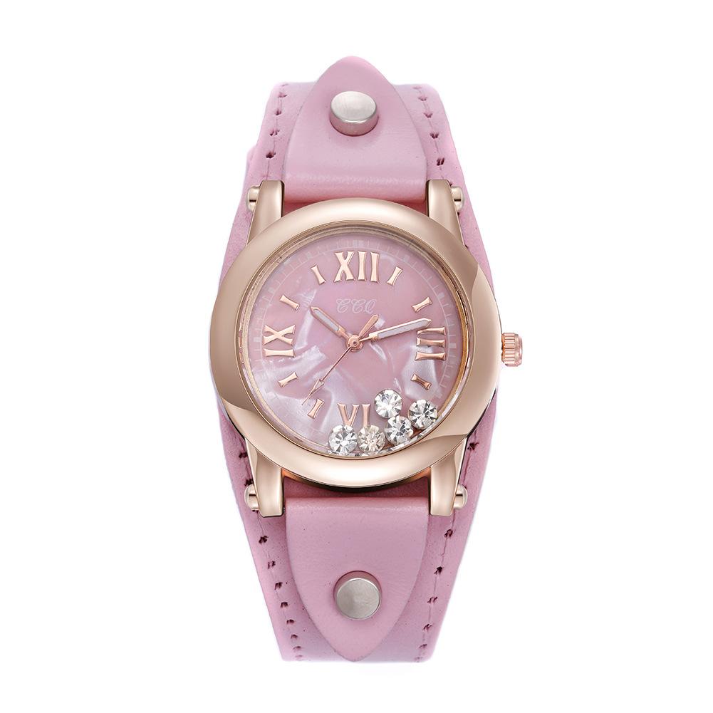 Piece Retro Watch Fashion Mechanical Watch Round Leather Strap Women'S Watch Women'S Watch