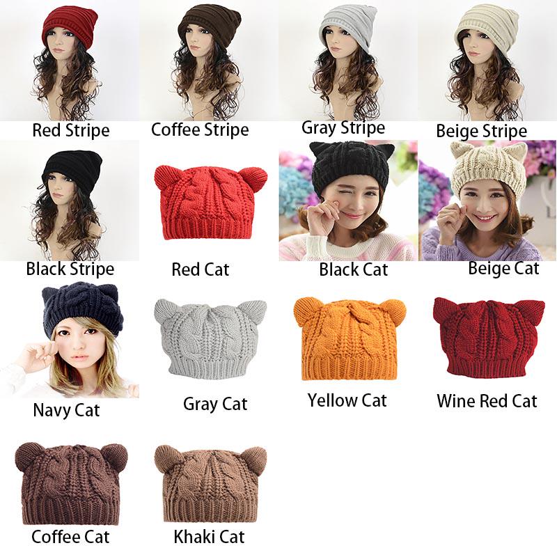 Fashion Warm Winter Knit Crochet Beret Braided Baggy Women Lady Beanie Hat Ski