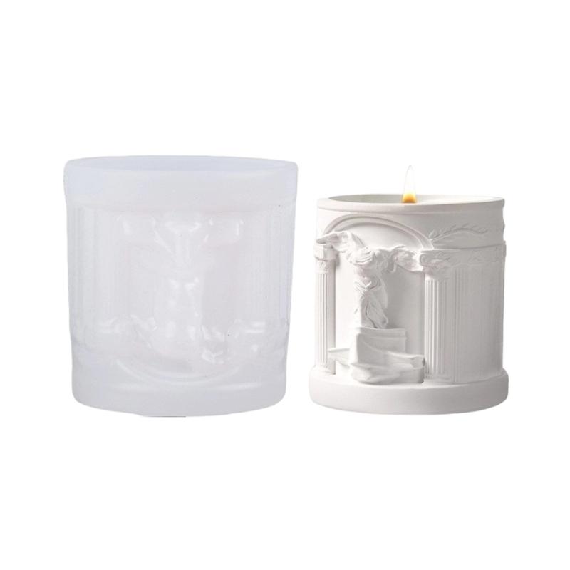 

Multipurpose Victory Goddess Shaped Silicone Mould for Resin Art Candle Containers Craft Projects Easy Release 1