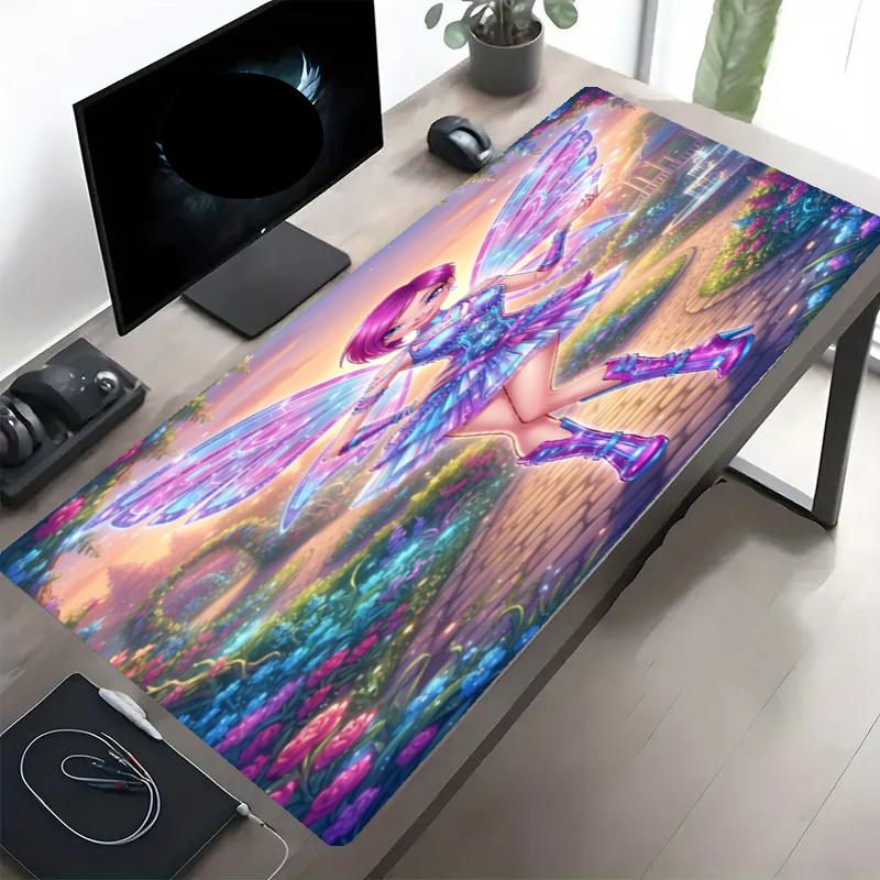 Winx Club Print Mouse Pad, Anti‑Slip Desktop keyboard Mat, for PC Laptop Gaming Working Daily Use, Cool Festival Birthday Gift