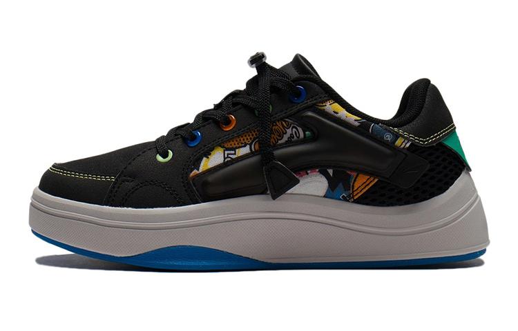 Li Ning YOUNG Yingchi Lace Up Low top Kids Skateboarding Shoes Black YKCS040-1 31