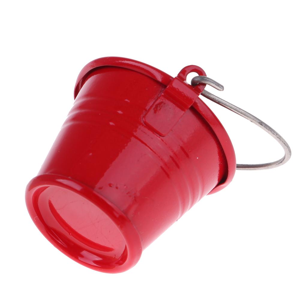 1 12 Scale Dollhouse Miniature Alloy Bucket Kitchen Garden Furniture Accessory for Kids Dolls House Display