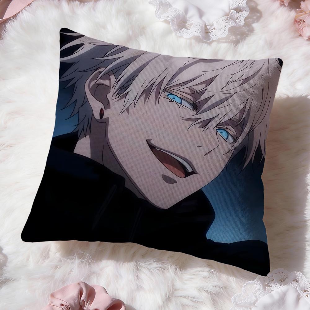 anime j-Jujutsu Kaisen Cushion Cover Premium Comfort Reversible Pillow Cove -Two in One Design for Any Room & Car Interior