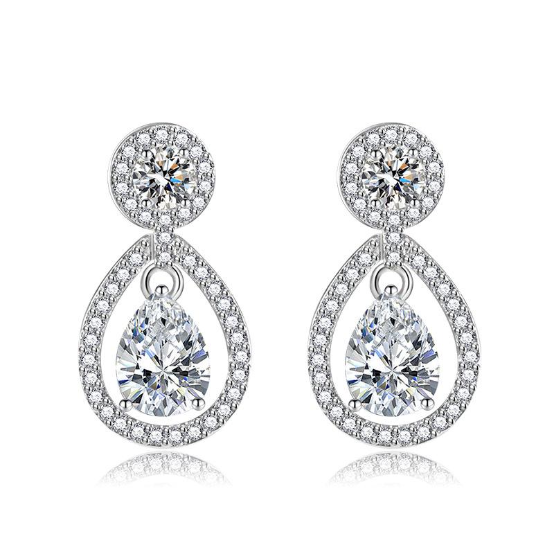 

BELLA BOX Роскошные женщины Вода Капля Полые серьги Грушевидные серьги Свадьба Помолвка Вечеринка Подарок белый