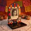 Wooden Halloween Photo Frame Mexican Style Desktop Photo Display Rack Memorial Service