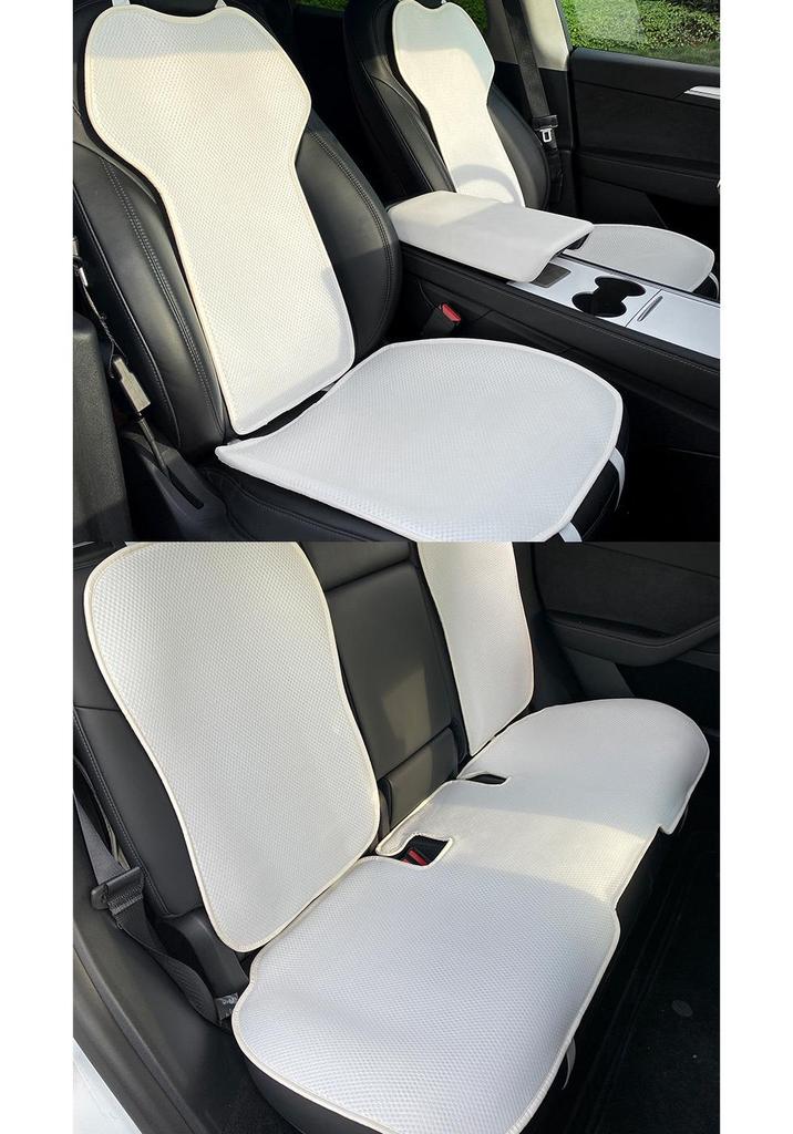 Tesla Model Y Refresh Seat Cushion Cover: Breathable, All-Season, Special Interior Modification.