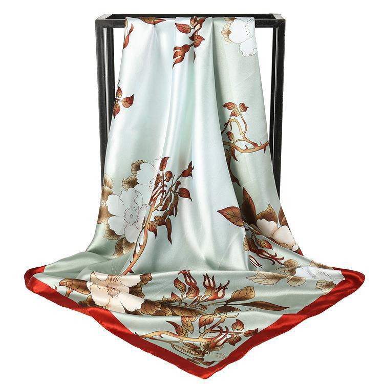 Large Silk Square Scarf for Women - Spring and Autumn All-Match Accessory