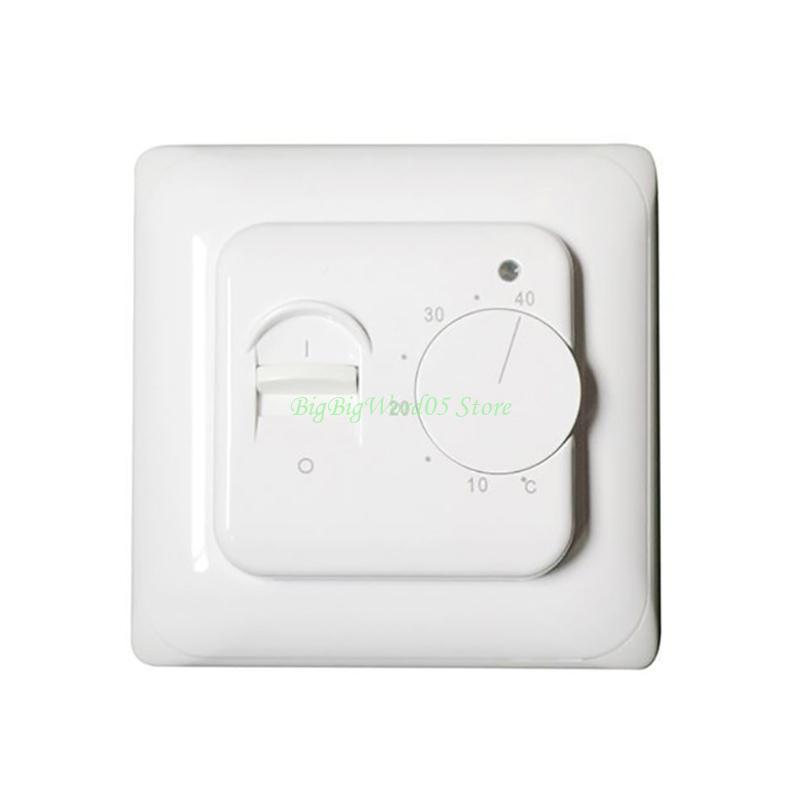 24TE Manual Thermostat Electric Water Warm Floor Temperature Controller 110-230V 16A 4Wire Line Voltage Mechanical Thermostat