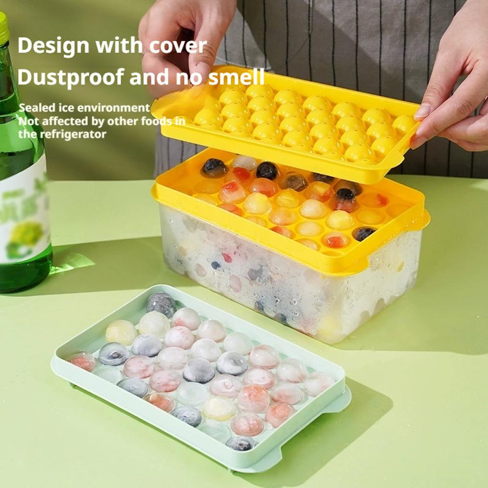 50-Cube Ice Maker with Easy Press Cap with Easy-press Lid Large Capacity Ice Cube Machine Reusable Food-grade Ice Cube Mold