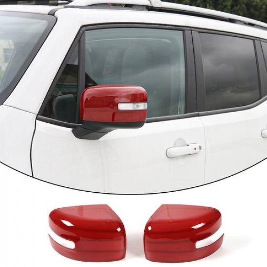 Car Side View Mirror Cover Trim Shell Protector Caps For Jeep Renegade 2016-24