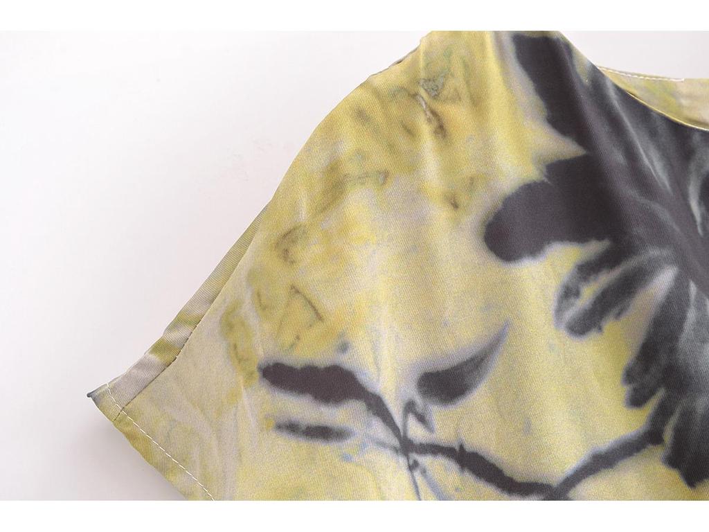 2025 Winter Silk Satin Print Dress: Elegant, Slimming, European and American Style for Women