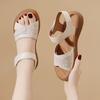 (Kaputter Code macht das nicht wett) Die erste Schicht aus Rindsleder Sommer-Sandalen ist modisch und lässig, echtes Leder weiche Sohle Damen Hohl