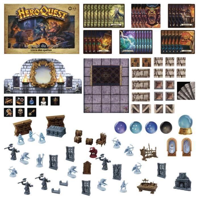 Heroquest pack de quête le mage du miroir - jeu de rôle - jeu de plateau - système de jeu heroquest requis - avalon hill