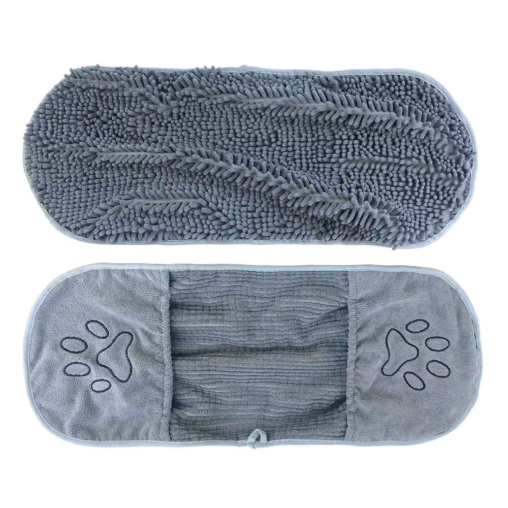 Dog Bath Towel Luxury Dog Bath Towel Dog Drying Pva Towel Summer Beach Microfiber Bath Dog Towel (Gray,35*75cm) серый