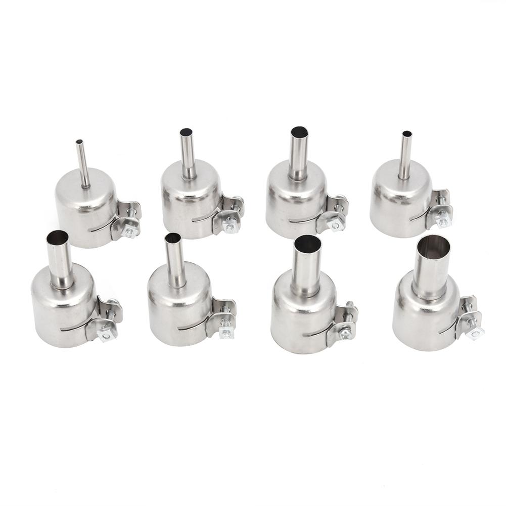 8PCS 850 Hot Air Nozzle Universal Nozzles 3-12mm Soldering Heat Gun Nozzle Hot Air Gun Nozzle Hot Air Rework Station Accessories