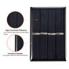 2ks 0,28W 2V mini solární panel Polykrystalický silikonový malý solární článek DIY vodotěsný kemping