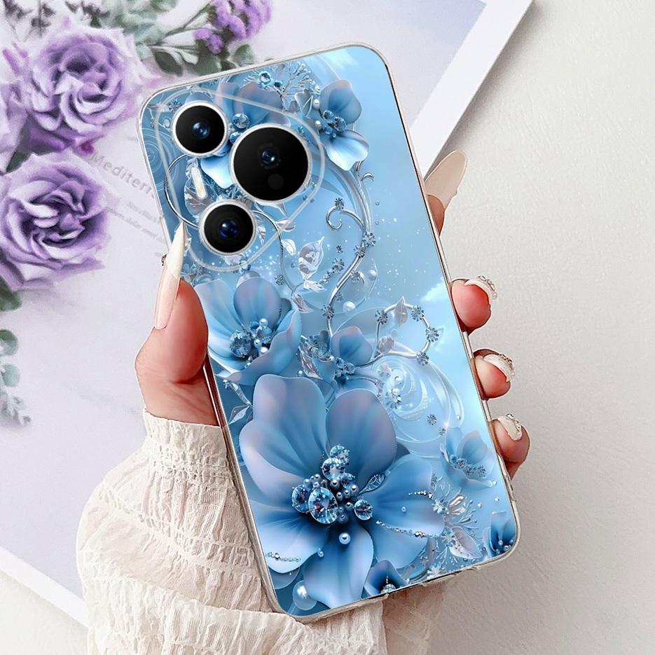 For Huawei Pura 70 Pro Plus Case Colorful Flower Painted Cover Soft Slim Phone Case For Huawei Pura 70 Ultra Pura70 Pro 5G Shell