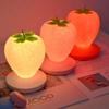 Strawberry Night Light USB Rechargeable Silicon Touch Control for Kid Bedroom Gift Valentine's Day Romantic Atmosphere  Decor