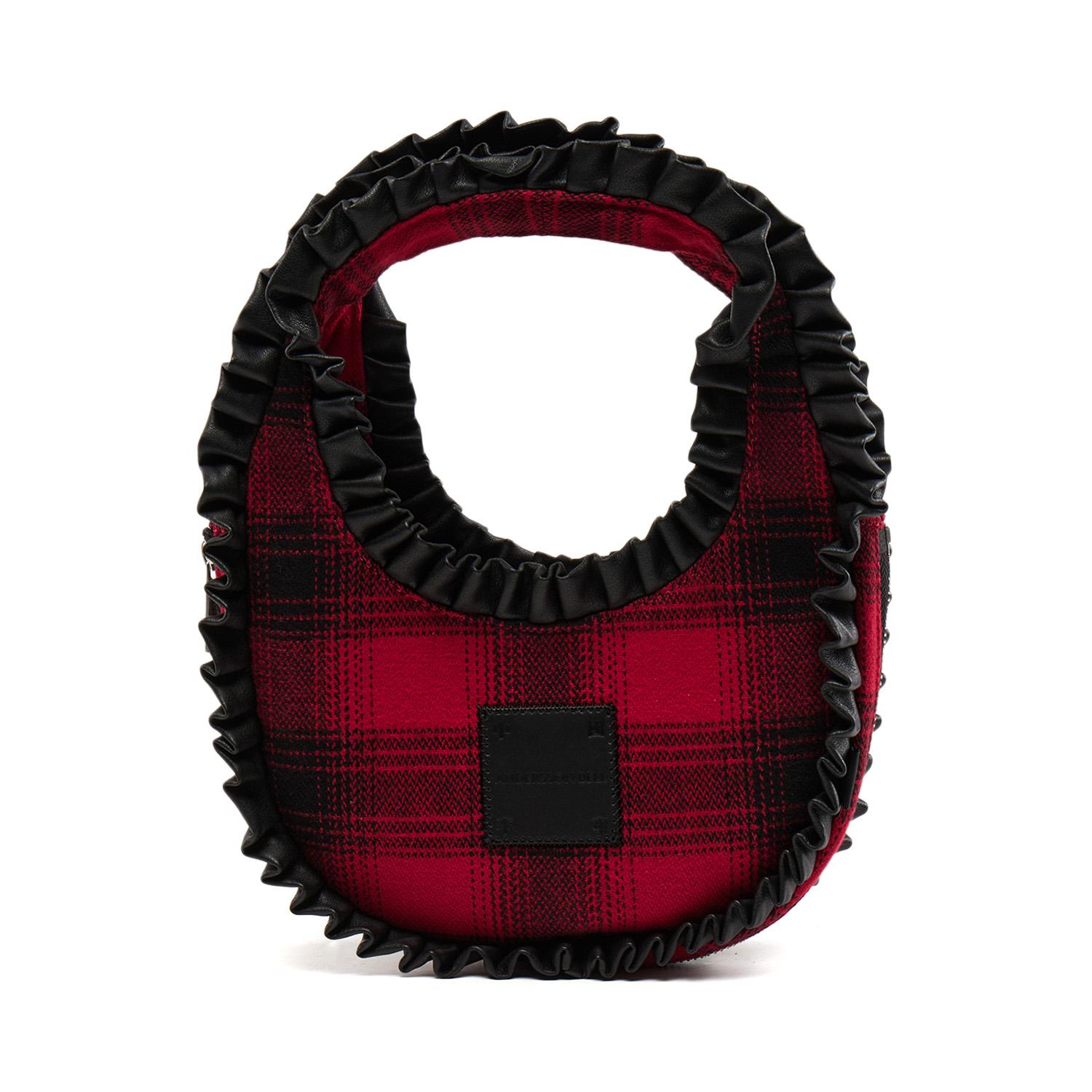 Li Ning Commute Versatile Shoulder Bag Shoulder Bag Regular Women s Red Plaid ABDV249-1