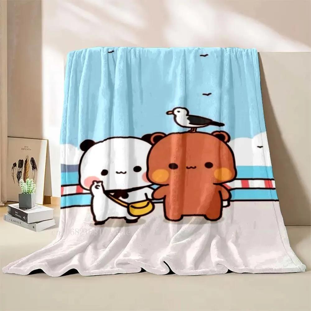 Cartoon Print Bubu And Dudu Soft Plush Flannel Blanket Living Room Bedroom Bed Couch Picnic Blanket