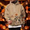 Men's Hoodie with Halloween Print Single Pocket Casual Pullover Top