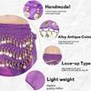 Belly Dance Costumes Halloween Indias Dance Outfits Coins Belly Dance Hip Scarf Chiffon Head Scarf,2 Coin Wrist Bracelets