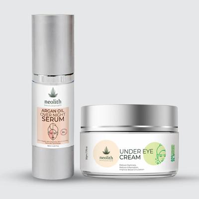 Proti starnutiu a riešenie pre oblasť pod očami || Arganový olej nočné sérum 30 ML || Očný krém 50 GM || Kombinácia 2