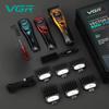 VGR Hair Clippers Professional Hair Cut Machine 11000RPM Electric Clippers Adjustable Metal Trimmers for Men V-668 LED Intelligent Digital Display